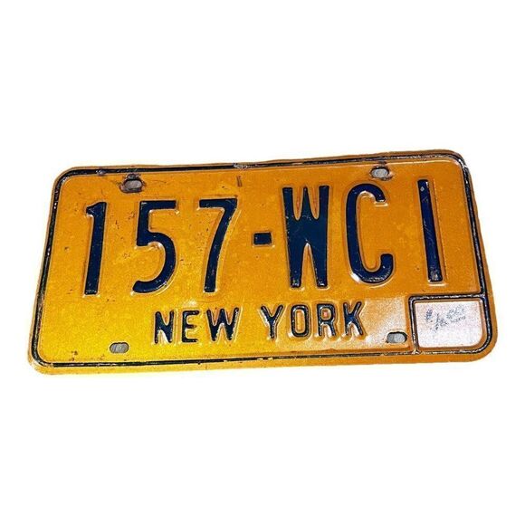 Vintage New York Collectible License Plate 1960s 1970s 157 WCI Tag # Man Cave - Picture 1 of 3